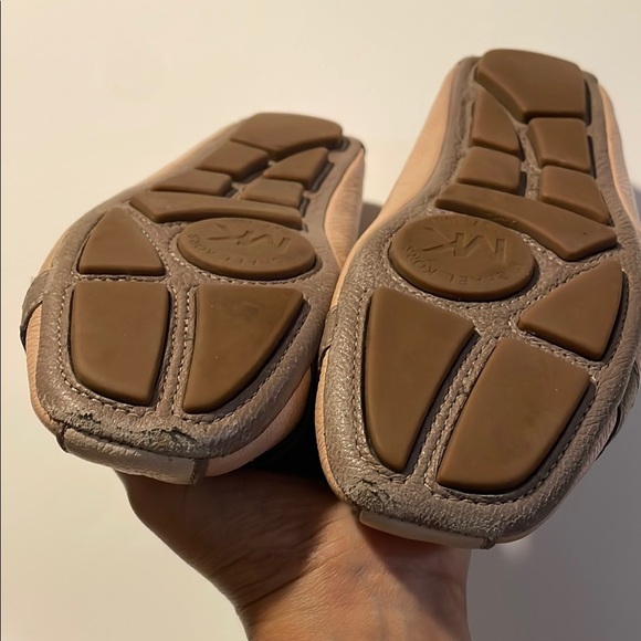 Michael Kors Tan Leather Loafers with Silver Accents - Picture 10 of 13
